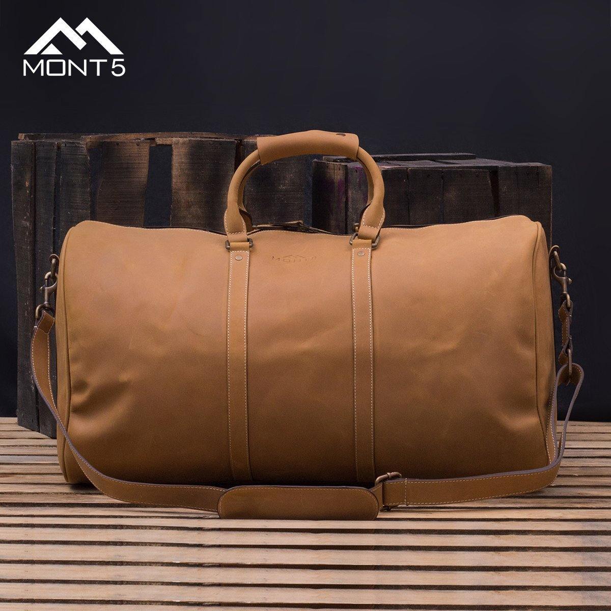 Gokina Tan Leather Duffle Bag