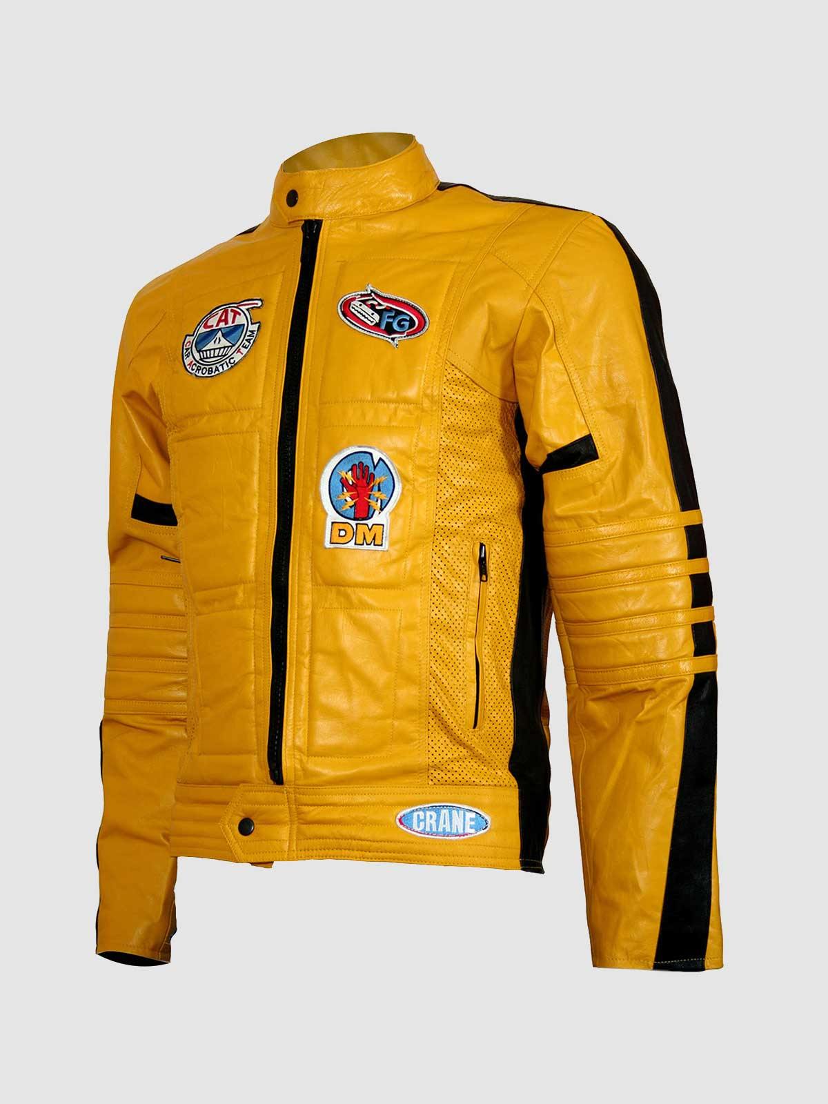 yellow leather jacket men