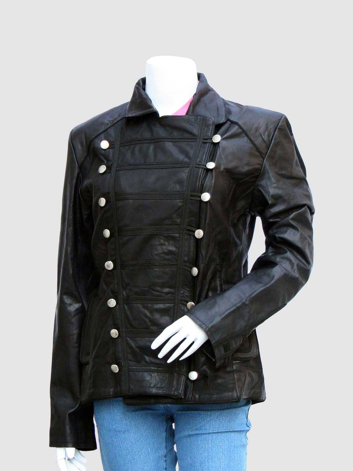 Womens black clearance military style jacket