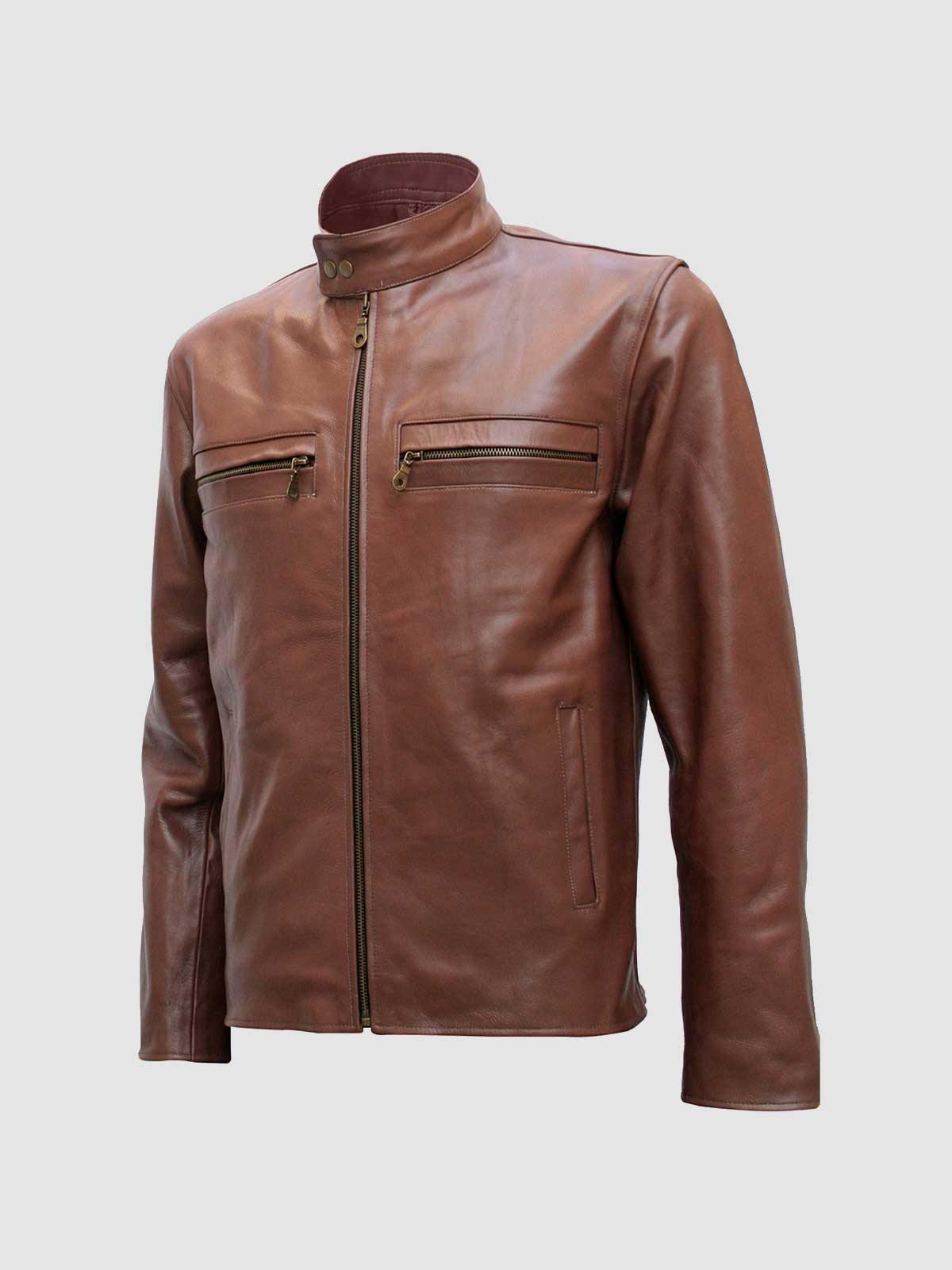 Mens Light Brown Leather Jacket Leather Jacket Master 8059