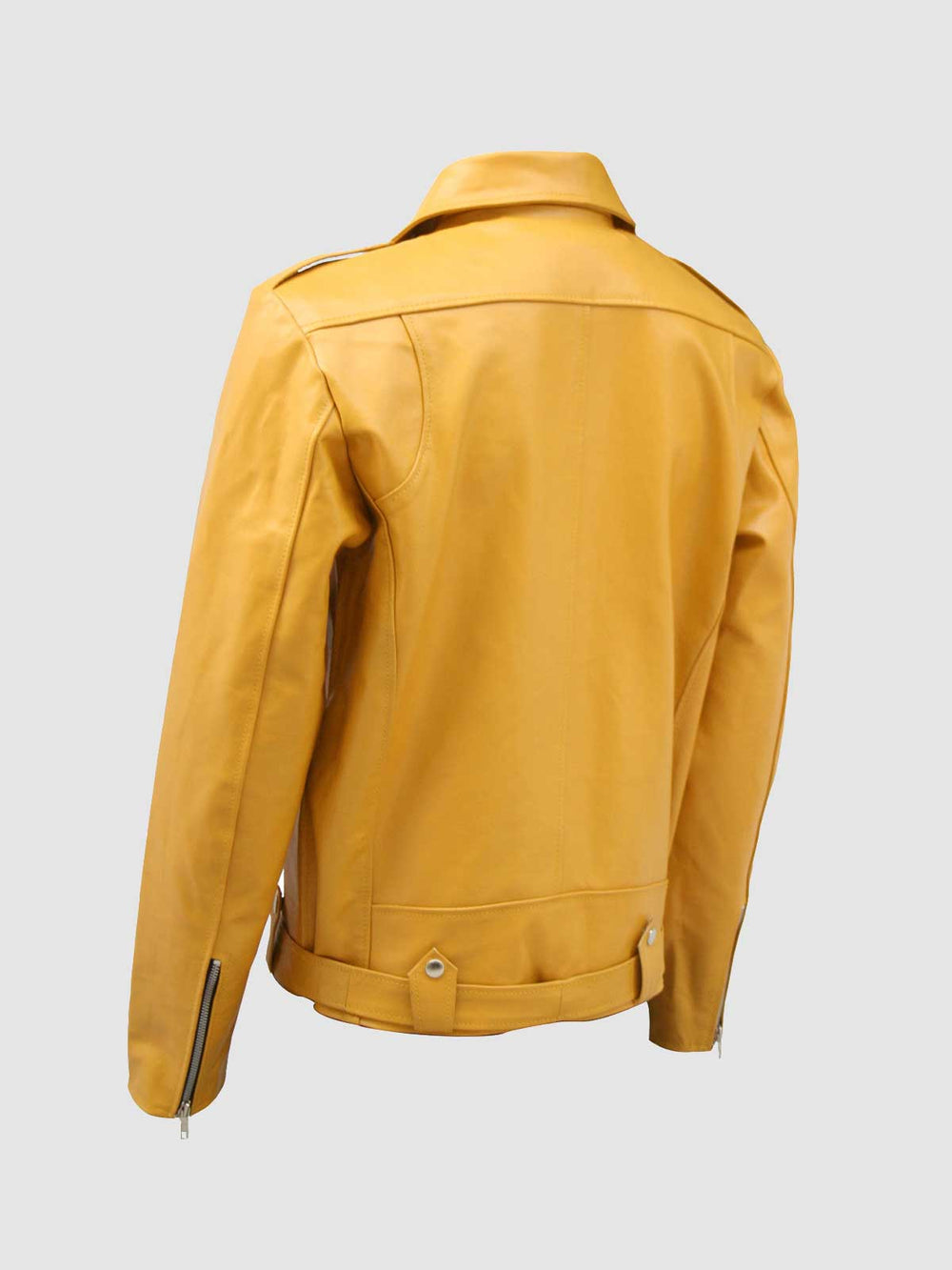 Mustard colored leather jacket best sale