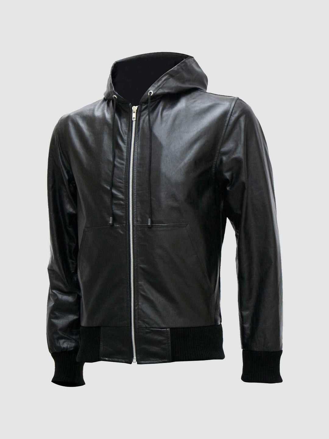 Leather authentic hoodie