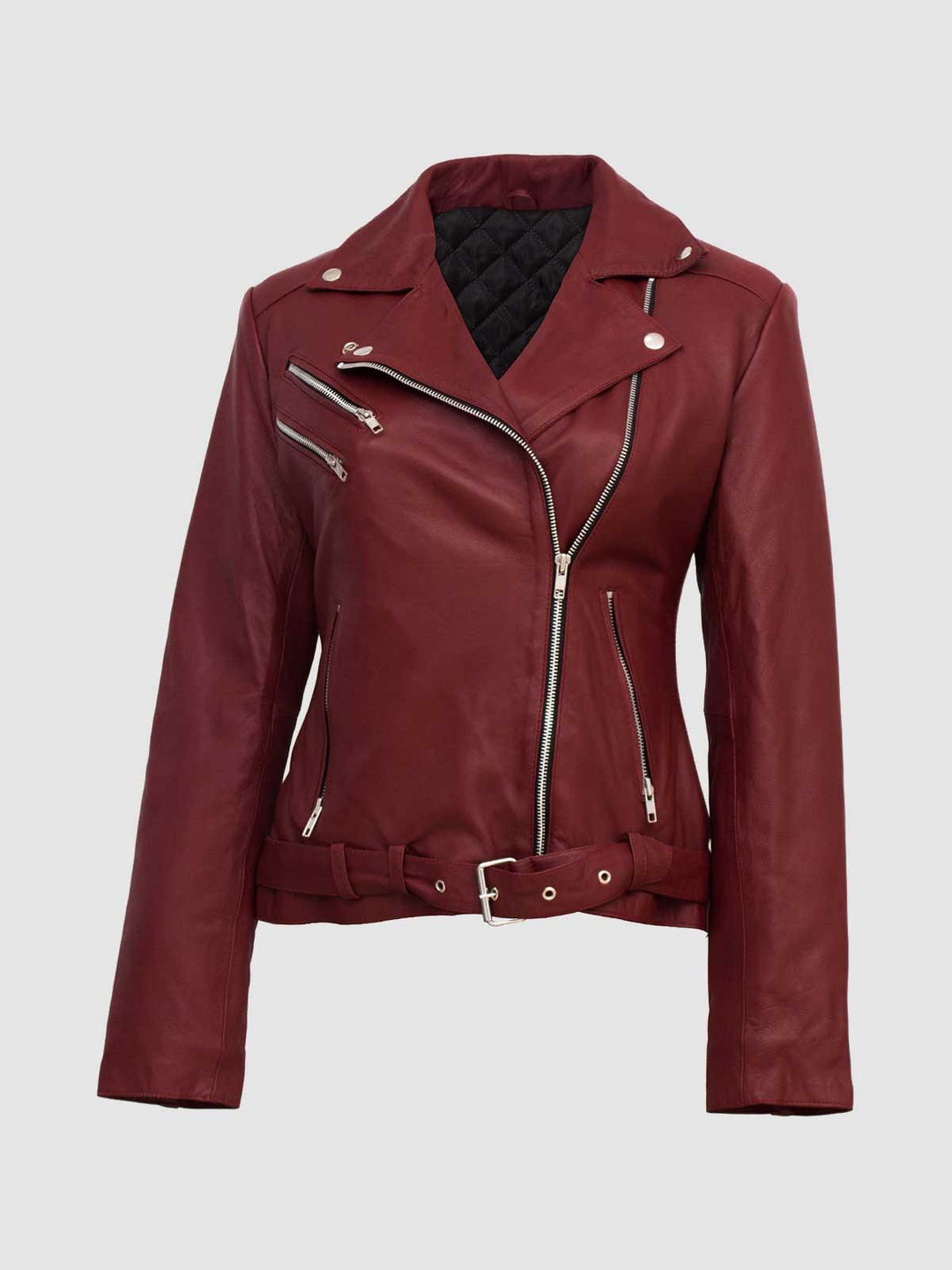 Boston Proper Women’s Beautiful Red Burgundy Genuine Leather Moto shops Jacket Size L