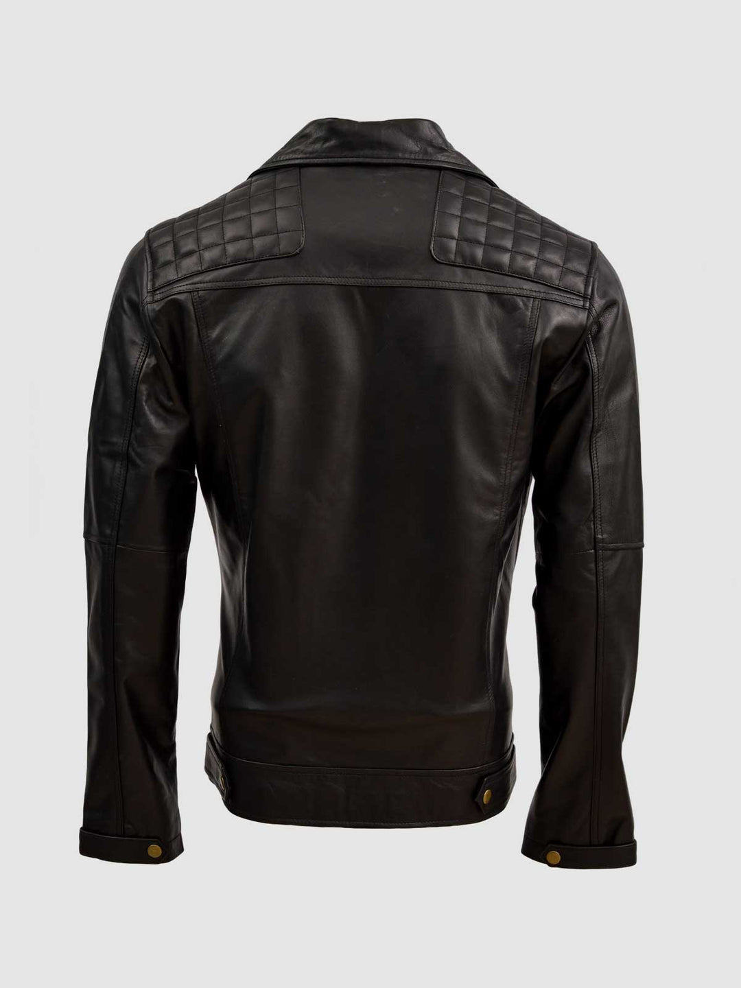 Black Quilted Leather Jacket