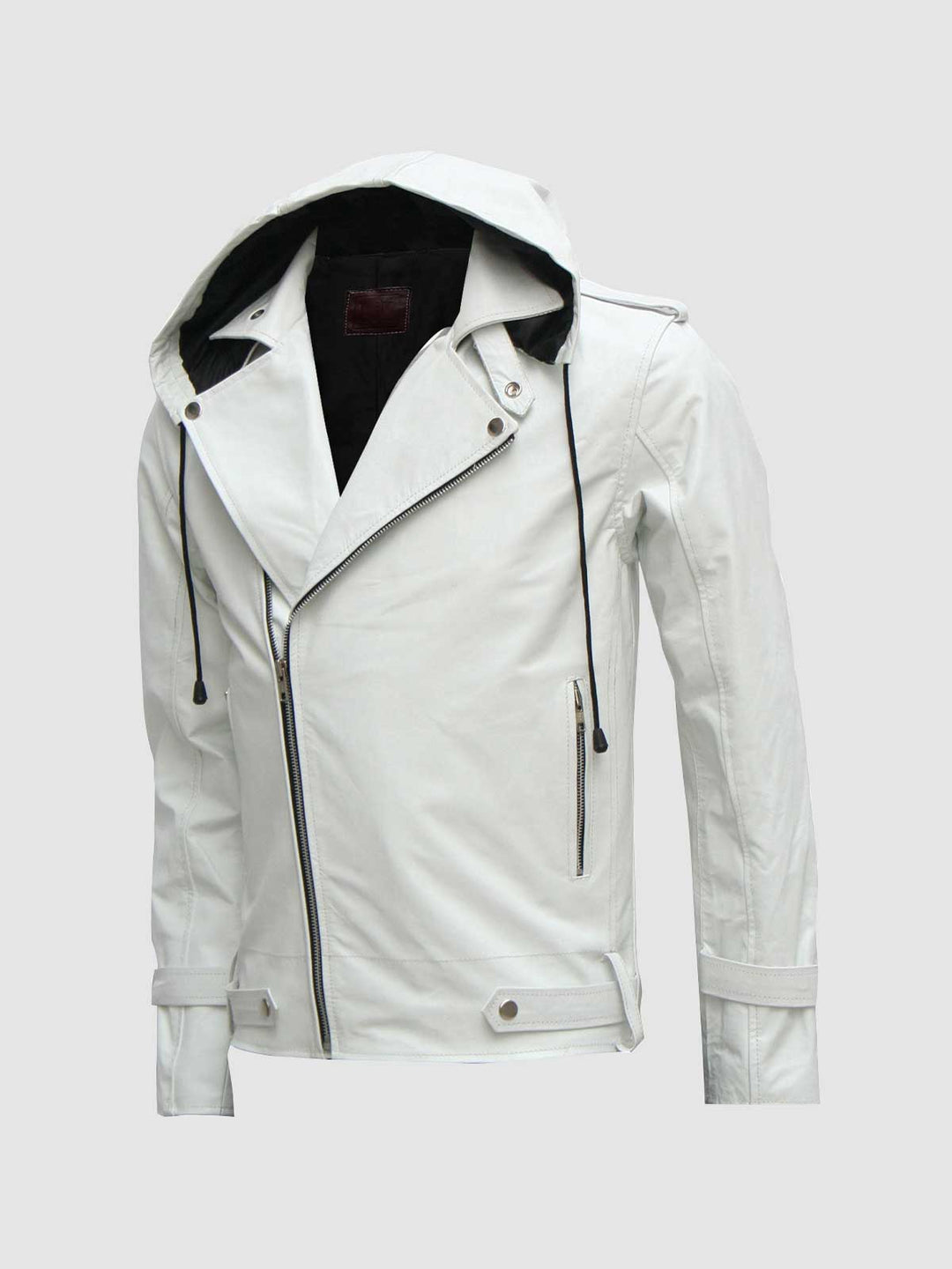 Leather jackets white best sale